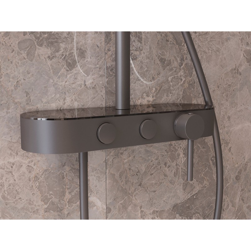 Душевая стойка Vincea  VSFS-402GM, вороненая сталь