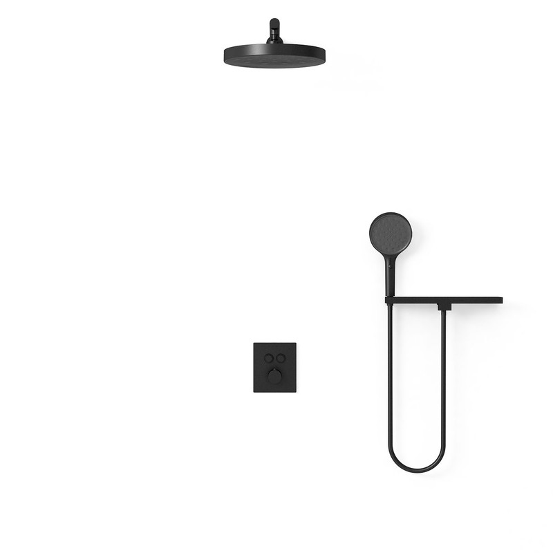 Душевой комплект Vincea  Inspire VSFW-3I21T2RMB встраиваемый, термостатический, 2 режима, черный