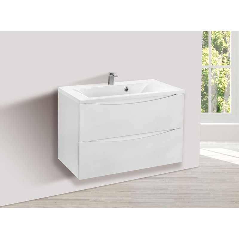 Тумба под раковину Vincea Mia 80 VMC-2MA800GW подвесная G.White