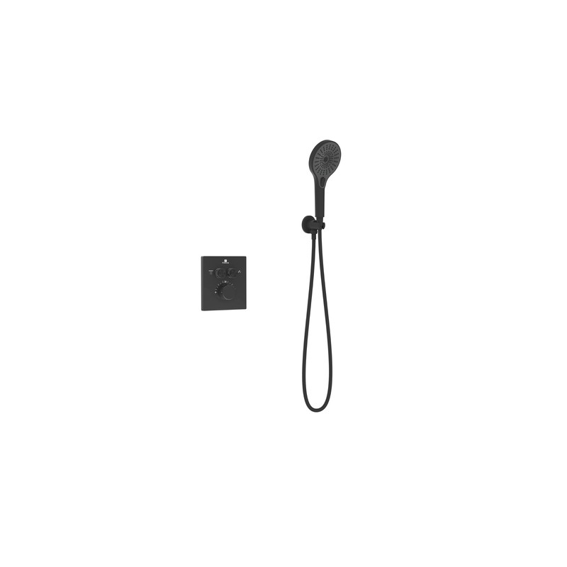 Душевой комплект Vincea  Inspire VSFW-3I21MT5MB встраиваемый, термостат, двухрежимный, черный