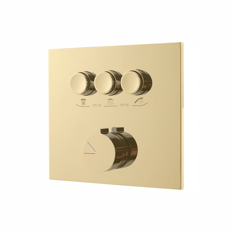 Душевой комплект Vincea  VSFW-4311BG встраиваемый, 3 режима, брашированное золото