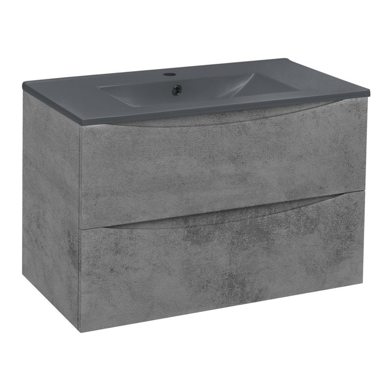 Тумба под раковину Vincea Mia 80 VMC-2MC800BT подвесная Beton