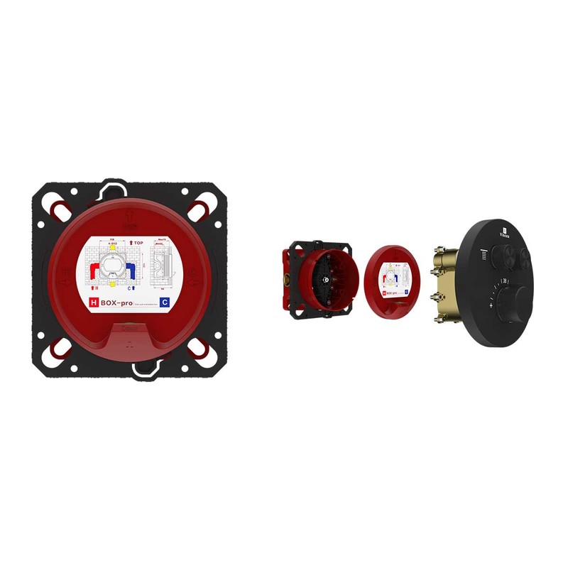 Встраиваемый смеситель для душа Vincea  VSCV-322T-MMB двухфункциональный, термостатический, черный