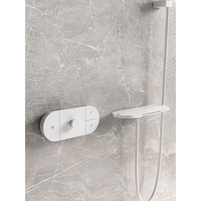 Душевой комплект Vincea  Futura VSFW-2F12TMW термостатический встраиваемый, 3 режима, белый матовый