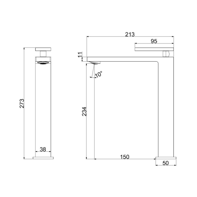 Смеситель для раковины Vincea Dice VBF-2DS2BG , брашированное золото