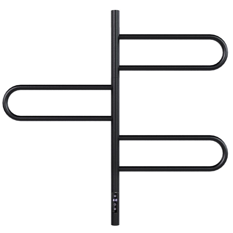 Полотенцесушитель электрический Vincea VTD-1R2CBE 44х80, черный, таймер