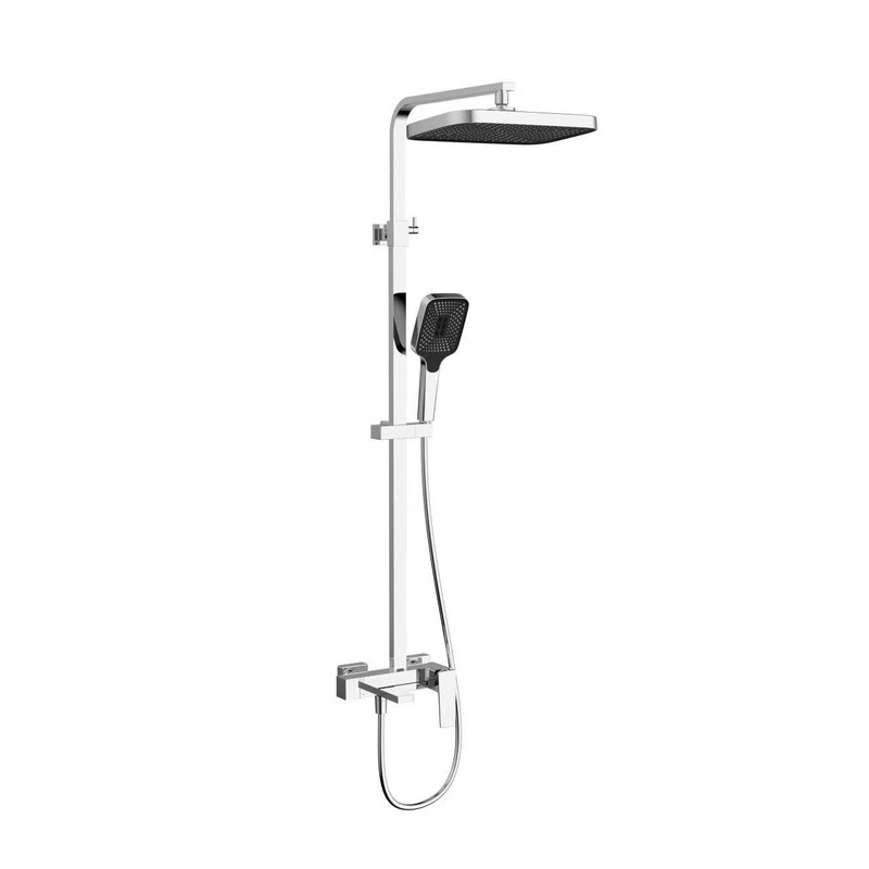 Душевая стойка Vincea  Cube VSFS-4C12CH с изливом, хром