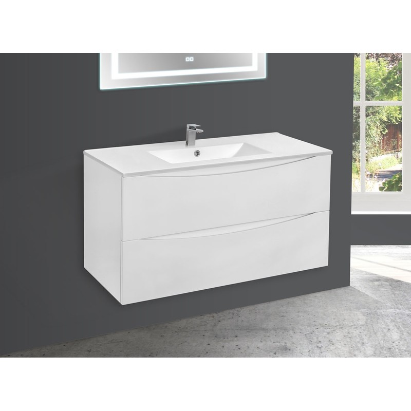 Тумба под раковину Vincea Mia 100 VMC-2MC100GW подвесная G.White
