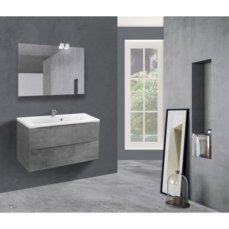 Тумба под раковину Vincea Mia 90 VMC-2MA900BT подвесная Beton