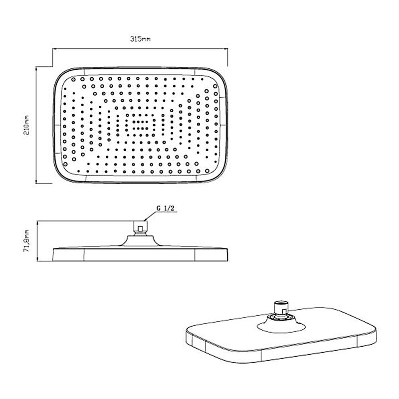 Душевой комплект Vincea  VSFW-4311RBG встраиваемый, 3 режима, брашированное золото