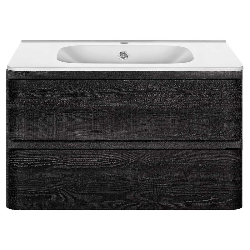 Тумба подвесная Vincea Vico VMC-2V800CN 80 см 2 ящика цвет Carbone