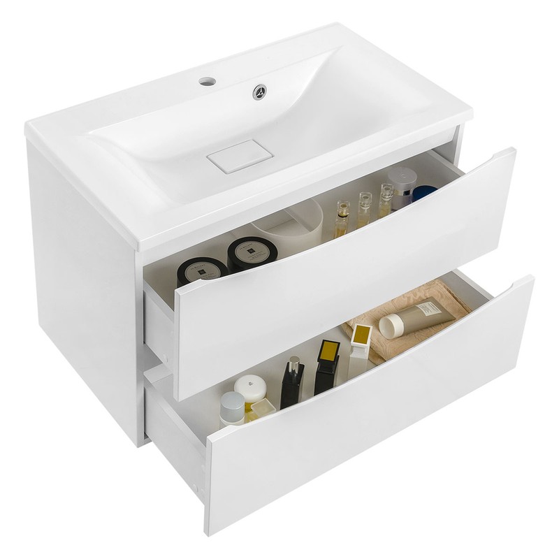 Тумба под раковину Vincea Mia 75 VMC-2MA750GW подвесная G.White