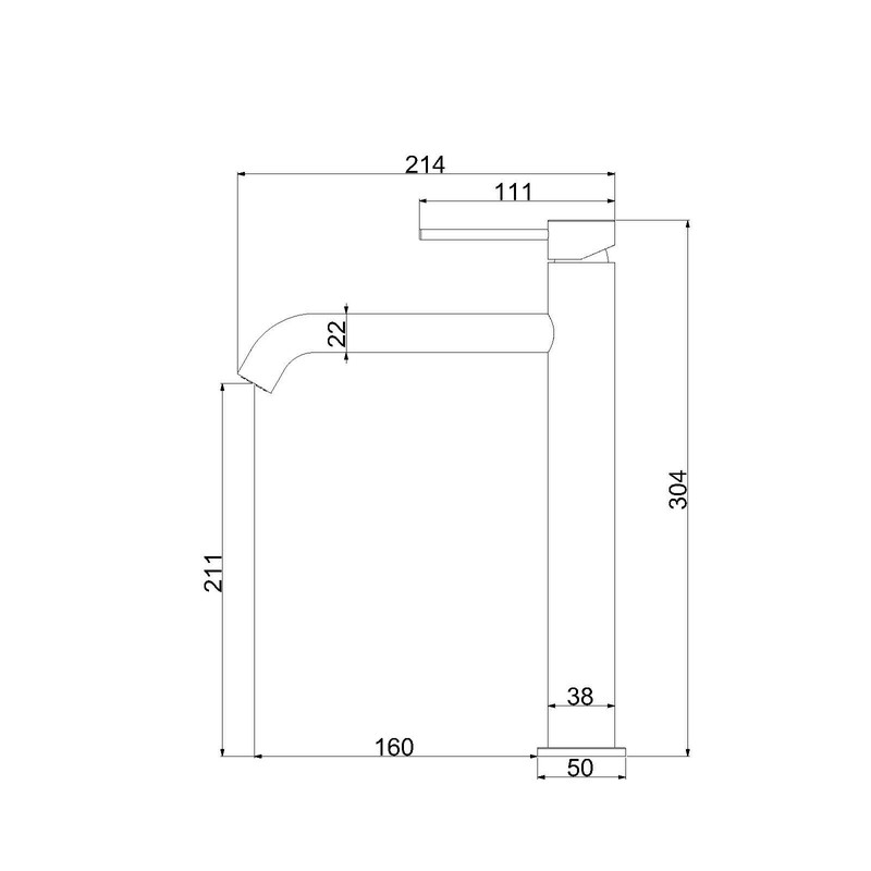 Смеситель для раковины Vincea City VBF-2C2BN , сатин