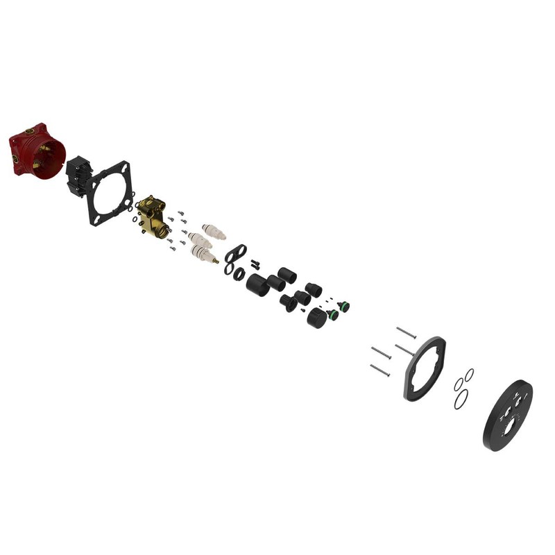 Встраиваемый смеситель для душа Vincea  VSCV-322T-MMB двухфункциональный, термостатический, черный