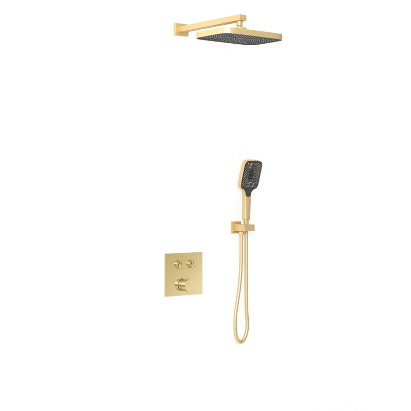 Душевой комплект Vincea  VSFW-4211BG встраиваемый, двухрежимный, брашированное золото
