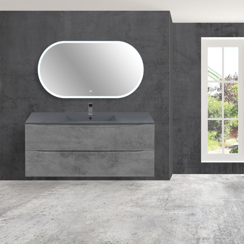 Тумба под раковину Vincea Mia 120 VMC-2MC120BT подвесная Beton