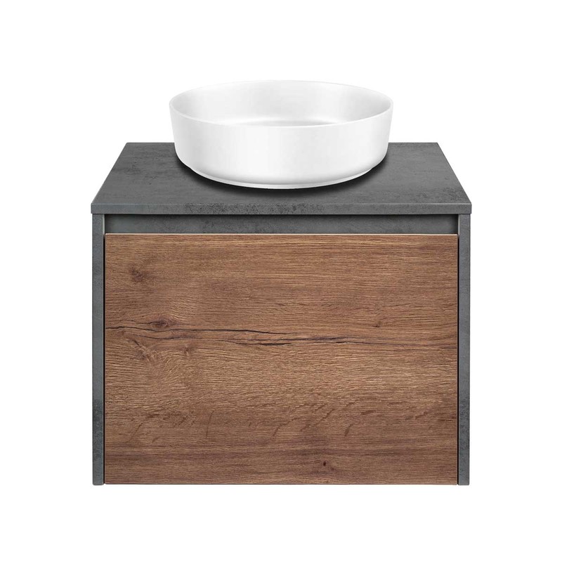 Тумба под раковину Vincea Mesa 60 VMC-2MS600TB подвесная T.Oak Beton