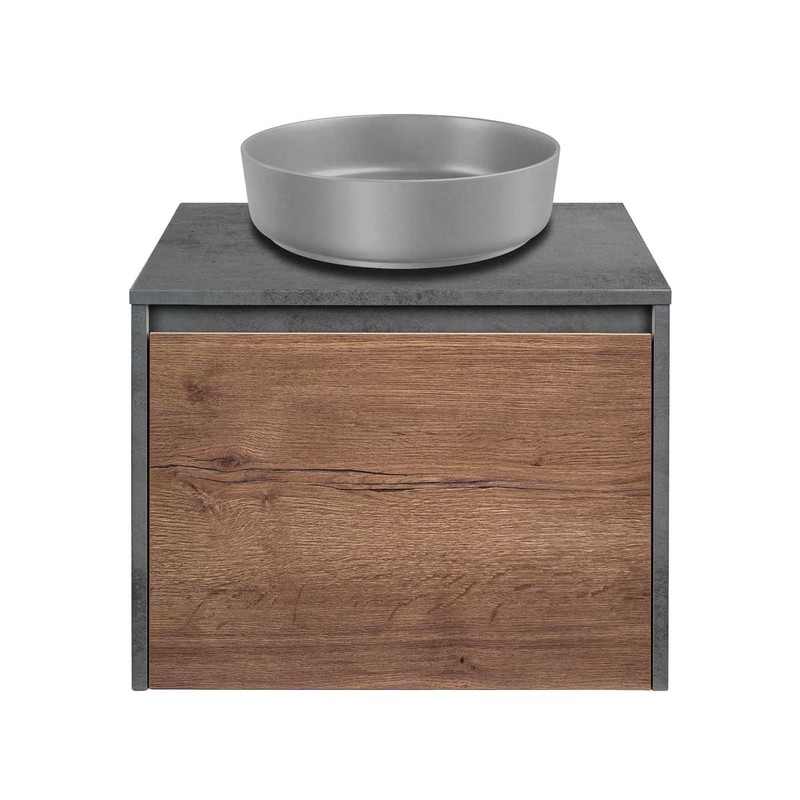 Тумба под раковину Vincea Mesa 60 VMC-2MS600TB подвесная T.Oak Beton