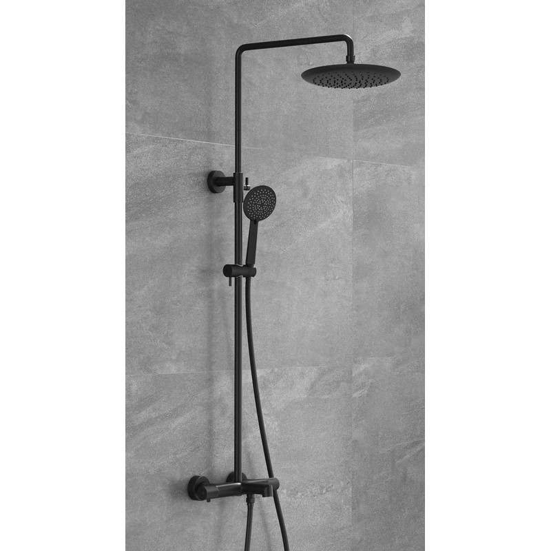 Душевая стойка Vincea  Desire VSFS-1D1TMB термостатическая, черный