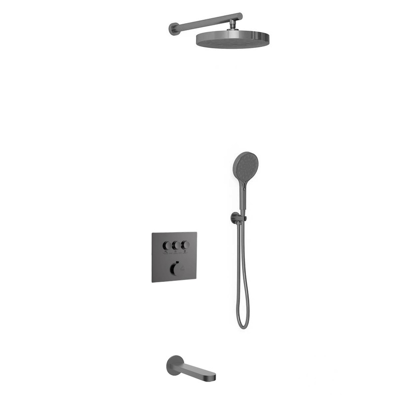 Душевой комплект Vincea  Inspire VSFW-431I2GM встраиваемый, вороненая сталь