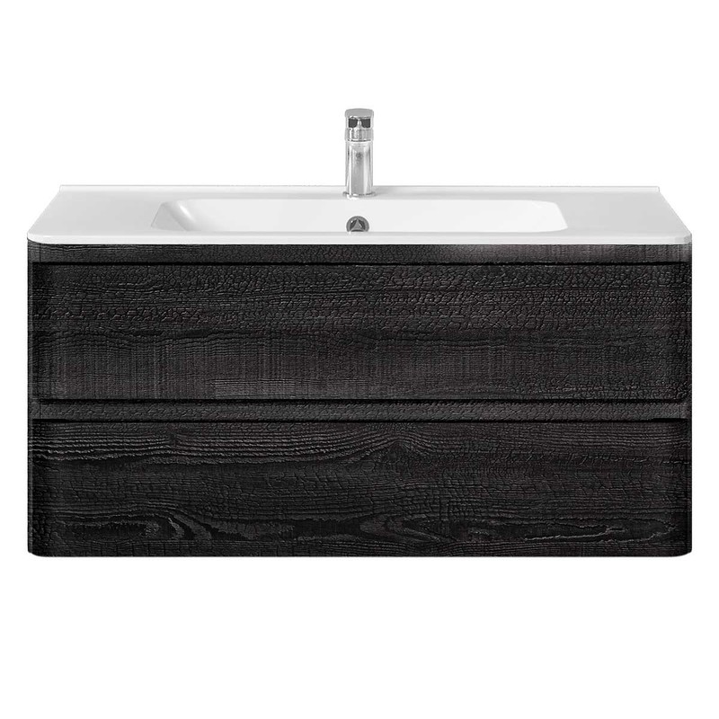 Тумба под раковину Vincea Vico 100 VMC-2V100CN подвесная Carbone