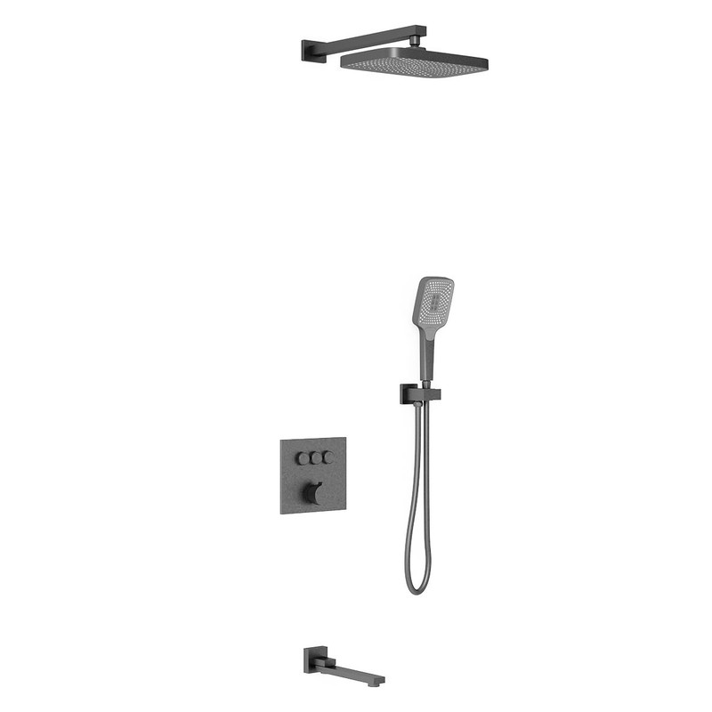 Душевой комплект Vincea  VSFW-4311GM встраиваемый, 3 режима, вороненая сталь