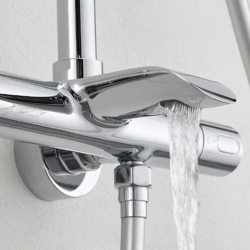 Душевая стойка Vincea  Esse VSFS-1E1TCH термостатическая, хром