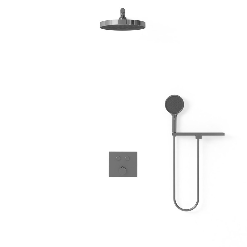 Душевой комплект Vincea  VSFW-4I212RGM встраиваемый, двухрежимный, вороненая сталь