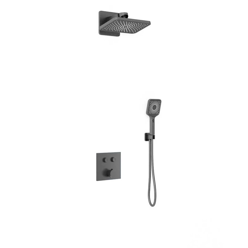 Душевой комплект Vincea  Inspire VSFW-421I4GM встраиваемый, двухрежимный, вороненая сталь