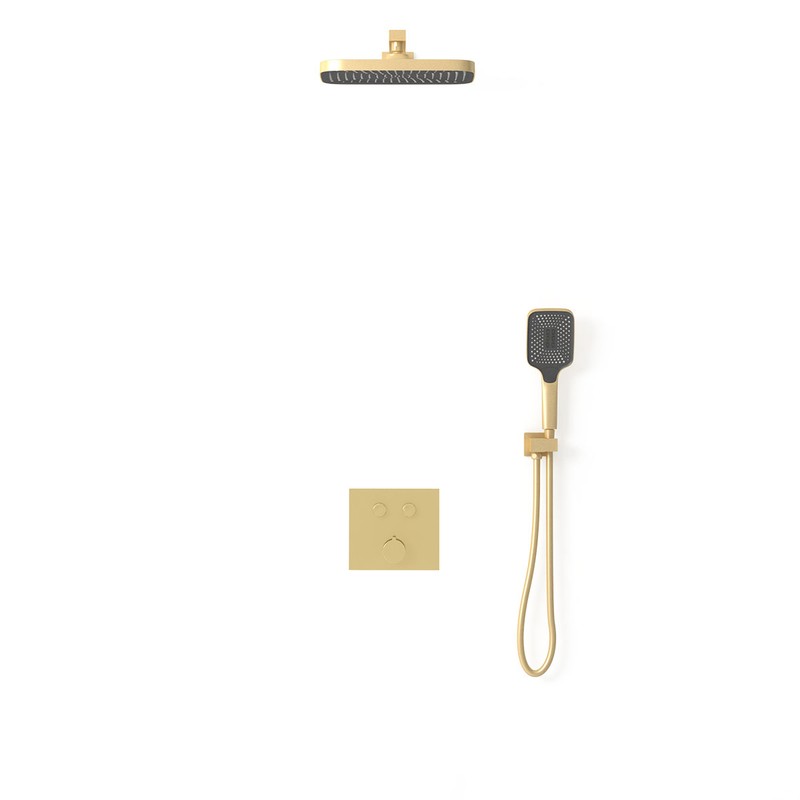Душевой комплект Vincea  VSFW-4211BG встраиваемый, двухрежимный, брашированное золото