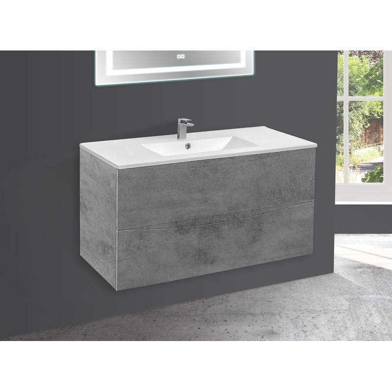 Тумба под раковину Vincea Mia 100 VMC-2MC100BT подвесная Beton