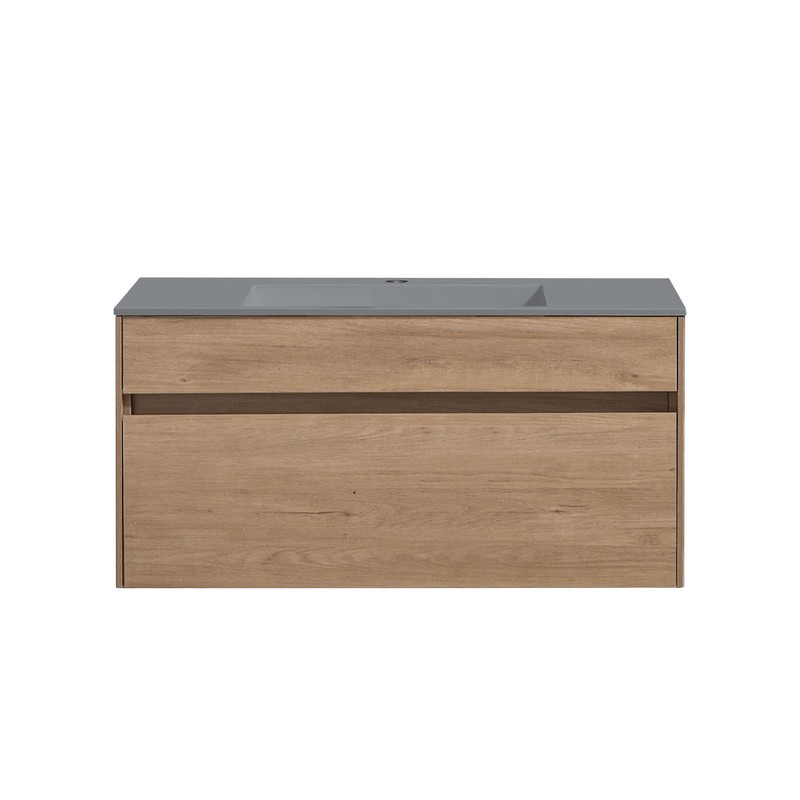 Тумба под раковину Vincea Chiara 100 VMC-2C100NO подвесная N.Oak