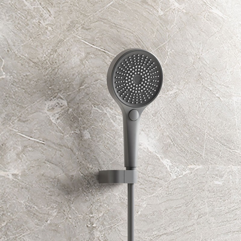 Душевой комплект Vincea  Futura VSFW-2F12TGM термостатический встраиваемый, 3 режима, вороненая сталь