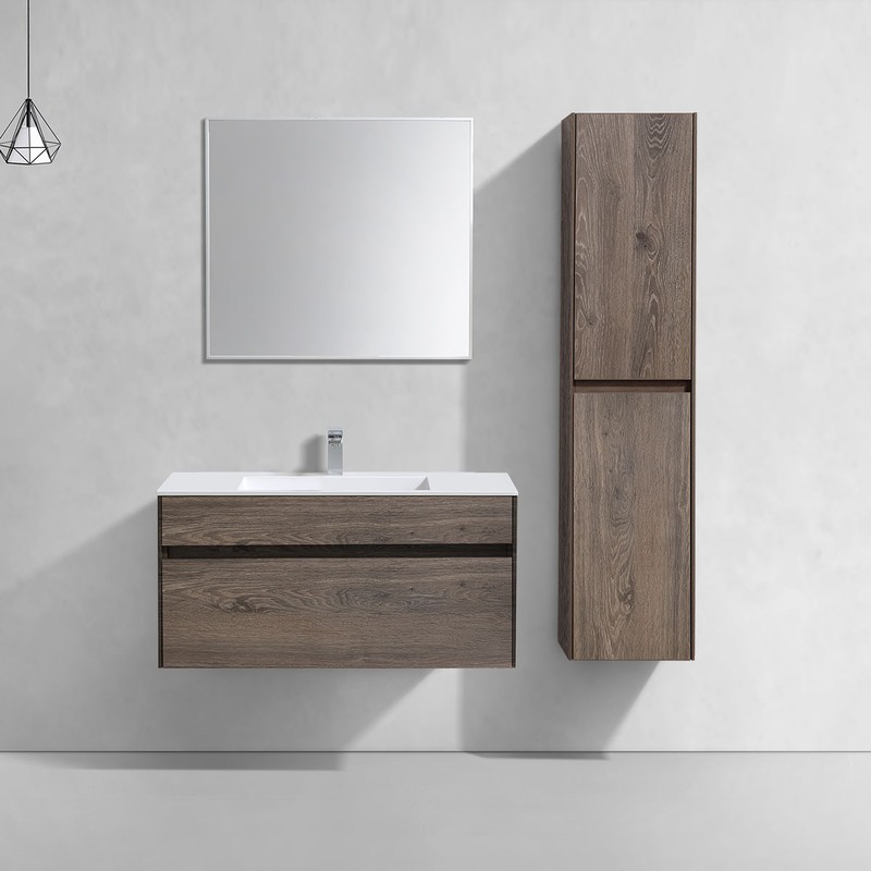 Тумба под раковину Vincea Chiara 100 VMC-2C100RO подвесная R.Oak