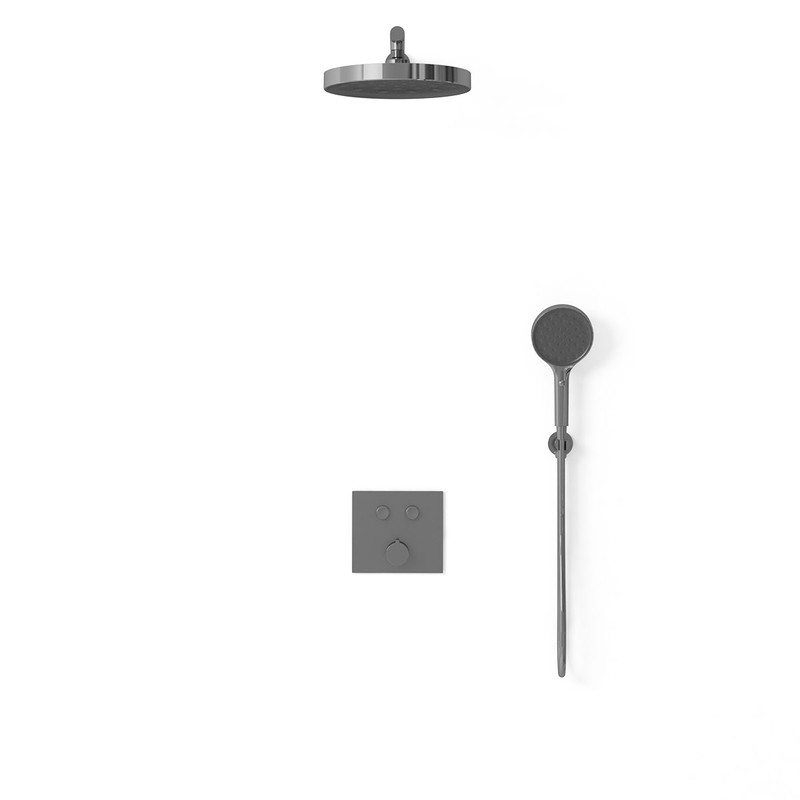 Душевой комплект Vincea  VSFW-4I212GM встраиваемый, двухрежимный, вороненая сталь