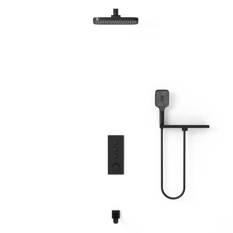Душевой комплект Vincea  VSFW-431T1RMB встраиваемый, термостатический, 3 режима, черный