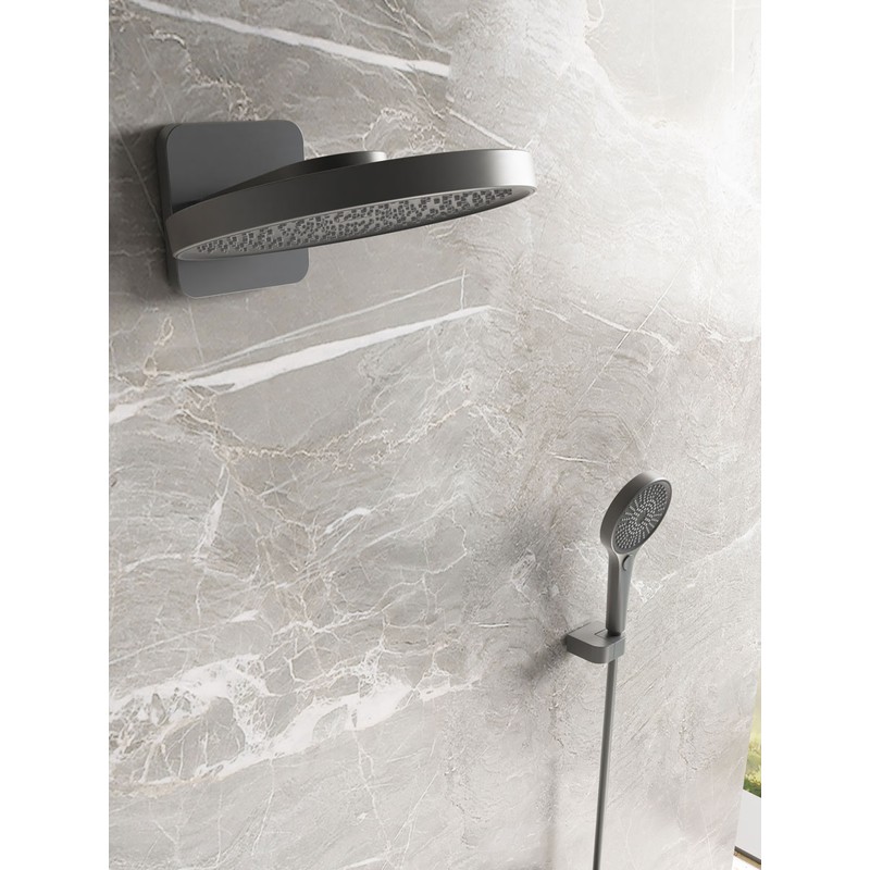 Душевой комплект Vincea  Futura VSFW-2F12TGM термостатический встраиваемый, 3 режима, вороненая сталь