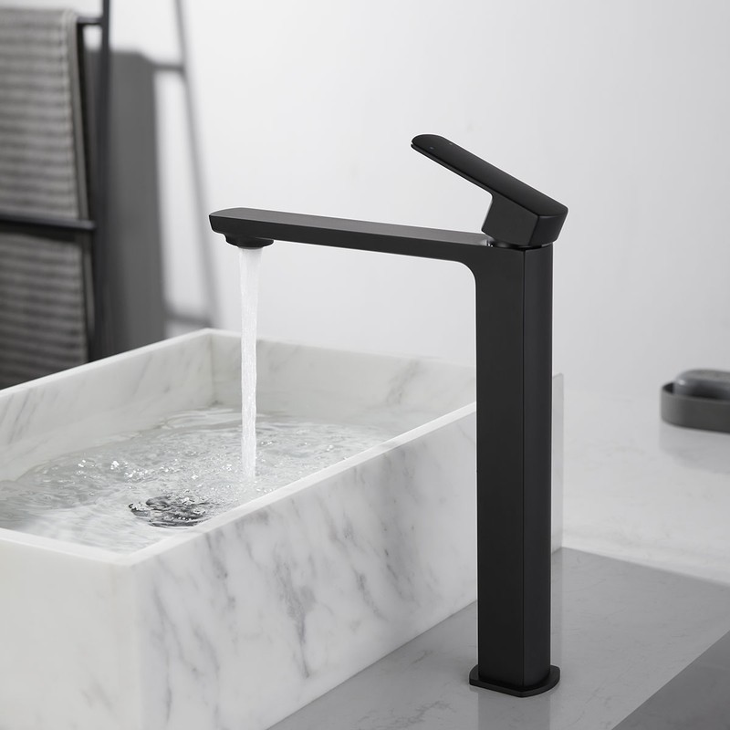 Смеситель для накладной раковины Vincea Next VBF-1N2MB , черный