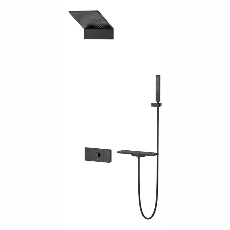 Душевой комплект Vincea  Futura VSFW-2F11TMB термостатический встраиваемый, 3 режима, черный