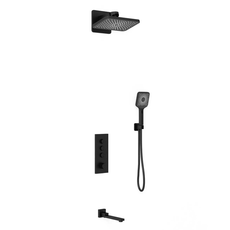 Душевой комплект Vincea  VSFW-433TI4MB встраиваемый, термостатический, трехрежимный, черный
