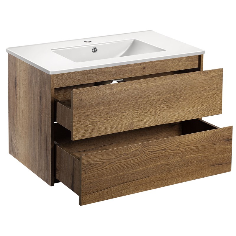 Тумба под раковину Vincea Gio 80 VMC-2G800TO подвесная T.Oak