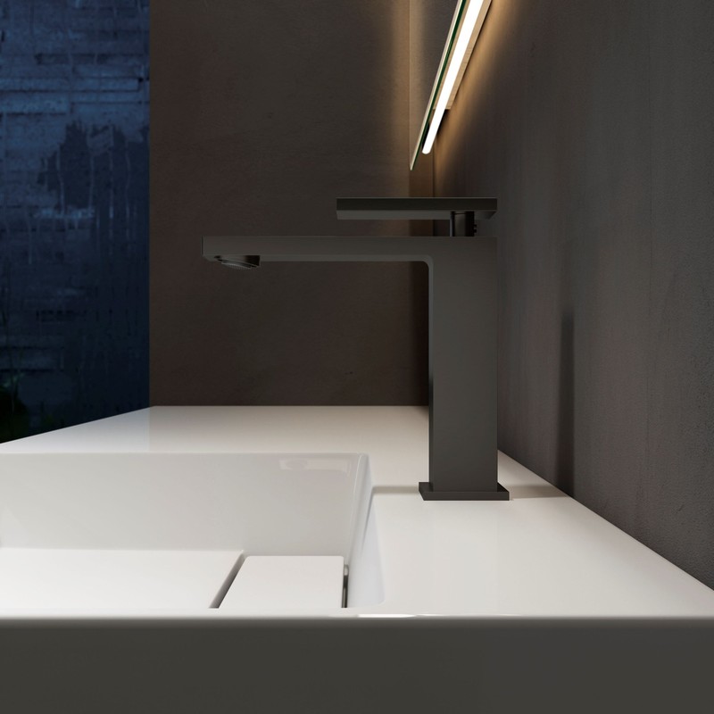 Смеситель для раковины Vincea Dice VBF-2DS1MB , черный матовый