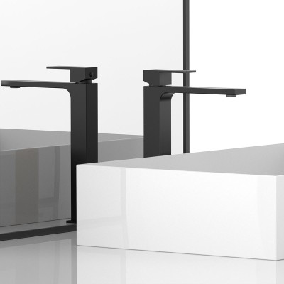 Смеситель для раковины Vincea Cube VBF-1C02MB , черный