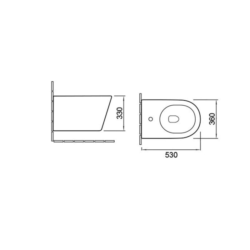 Биде подвесное Vincea Piatti VB1-11G1B золотое, черное