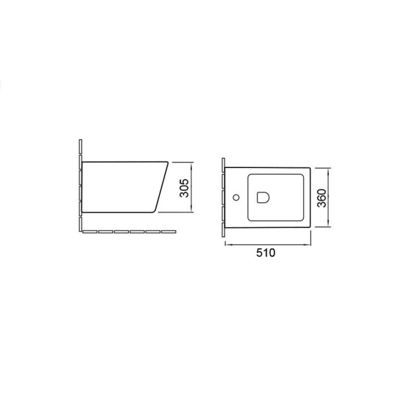 Биде подвесное Vincea Q-Line VB1-12 белое