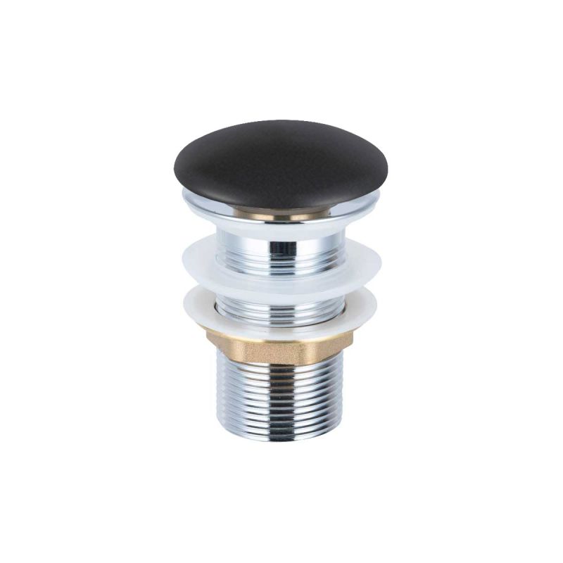 Донный клапан с керамической крышкой Vincea DBS0-216MB, черная мат. крышка, без перелива Донный клапан с керамической крышкой Vincea DBS0-216MB, черная мат. крышка, без перелива