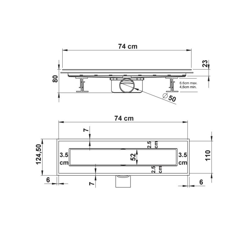 Душевой лоток Vincea Say Anzer SAY.72.2.70.STN 70 см