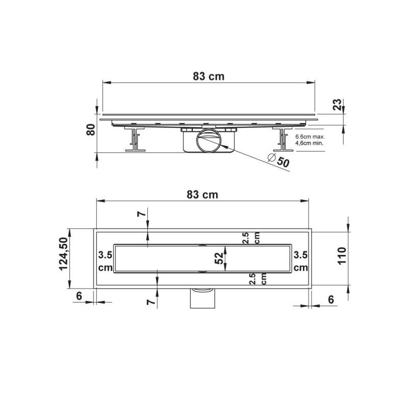 Душевой лоток Vincea Say Anzer SAY.72.2.80.STN 80 см