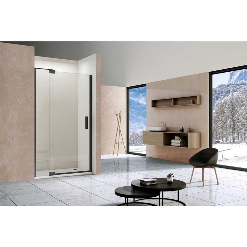 Душевая дверь Vincea Extra 100 VDP-1E9010CLB профиль Черный стекло прозрачное