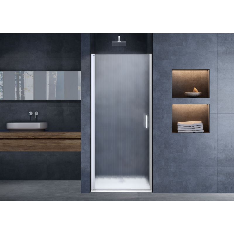 Душевая дверь Vincea Alpha 75 VDP-3AL750MT профиль Хром стекло текстурное